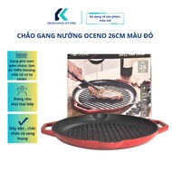 KAIYO Cast Iron Pan, 26cm Non-Stick Cast Iron Pan, Cast Iron Pan Induction Cooker Premium Cast Iron 