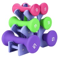 [Lightnice] 6pcs Hand Fitness Weights Set Holder Rack 2lb 3lb 5lb Bodybuilding Exercise Equipment