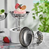 ANEMONE Pudding Cup, Stainless Steel Silver Ice Cream Cup, Ice Cream Bowl Anti-rust Unbreakable Smoo