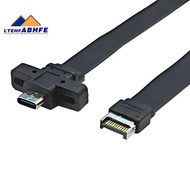 Connectors USB 3.2 Front Panel Extension Cable,GEN2x2 Baffle Cable TYPE-E to Chassis Type-C Front C 