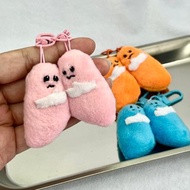 Lungs couple keychain with magnet