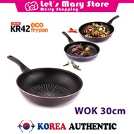 * [Korea Authentic] ◆ Korea Eco Wok (30cm) ◆ Nonstick frying pan kitchen CNY New year / frying pan