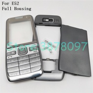 New For Nokia E52 Full Housing Front Frame Cover With English Keypad+Logo
