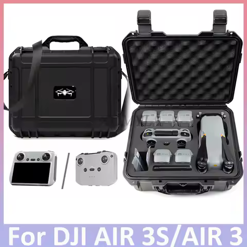 For DJI Air 3/AIR 3 S Portable Suitcase Hard Case Explosion-proof Carrying Box for DJI RC 2/RC N2/RC