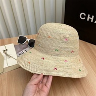 Rurality Raffia Basin Hat Korea Style Beach Hat Short Brim Sun Hat UV proof Hat Spring Summer Cycling Travel