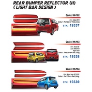 ALZA 2014, MYVI ICON SE, AXIA 2104 SE/ADV/MYVI ICON 1.3 REAR BUMPER REFLECTOR LIGHT LIGHT BAR