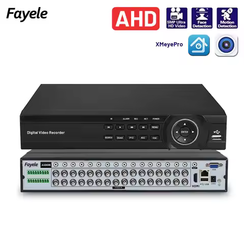 CCTV Security DVR 32CH 5MP 2*SATA AHD TVI 6in1 Hybrid XVR Face Detection HVR Analog BNC 32 Channel S