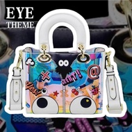 EYE THEME กระเป๋าโฮโลแกรมทรงดิออ งานตาโต หนัง PU แถมฟรีถุงแบรนด์