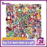 100PCS Super Mario Game Stickers Decorative Computer Waterproof PET Sticker Kids Toy
