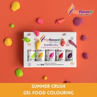 MyFlavor Gel Food Colour - Summer Crush - Navy Nights - Sunny Dreams - Farm Valley - Secret Garden