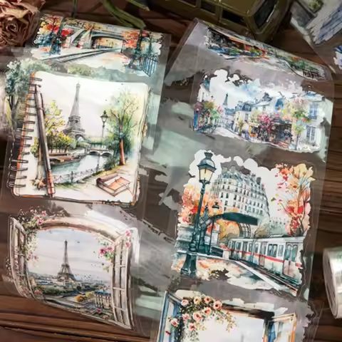 Mr Paper 1roll The Edge of the World Series Rich Scene Theme Tape Large Size DIY Handbook Collage Di