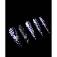 Goth girl dark punk handmade press-on nail