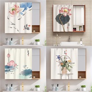 Dressing Table Mirror Blocking Curtain Makeup Cover Cloth Bathroom Cabinet Anti-Dust Decorative Chinese Style Customizable Size