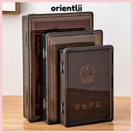 ORIENTLIIY Certificate Storage Box, A4 Transparent A4 File Box, Dustproof Multifunctional Plastic Da