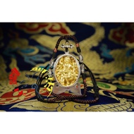 Golden Dharma Riding a Tiger Wrathful Guru Rinpoche Dorjee Zhuolie Golden Buddha Ga House