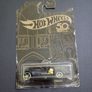 HOT WHEELS 5OTH ANNIVERSARY BLACK AND GOLD COLOR, TWIN MILL (FOR LOOSE)