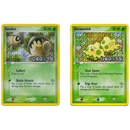 English Pokemon Card Seedot - 71/107 /Shroomish - 72/107 - Common Reverse Holo Ex Deoxys Reverse Hol