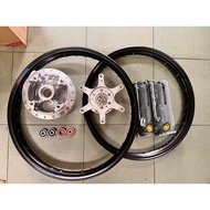 ALLOY RIM RS150 / RSX150 (1.60 X 17) COMPLATE SET RIM ALLOY PNP RS150 V1 / V2 RSX 1.60X17 CHROME