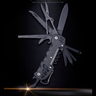 Black Multipurpose Folding Tools Outdoor Survival EDC