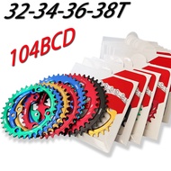 Mountain Bike 104BCD Chainring 32T 34T Basikal Positif dan Negatif Chainring 36T 38T Crank Aluminium