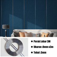 List Plat Strip Mirror Hairline Panjang 3 Meter List Plat Strip Mirror Silver List Plat Strip Hairli