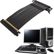 PUSOKEI PCIE 4.0 x16 Extender Riser Cable, High Speed Flex Dual Sided Reverse 180 Degree PCI E Ports