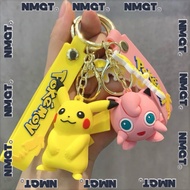 GANTUNGAN Pokemon Pikachu Gengar Snorlax Keychain Cute Pokemon Pikachu Car Motorcycle Keychain/ / Po
