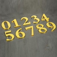 Metal Bronze Number Three-Dimensional House Number Large Small English Letter House Number Room Numb