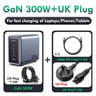 UGREEN เครื่องชาร์จ USB C  300W แท่นชาร์จ5พอร์ตเดสก์ท็อป4Type-C 1USB-A ที่ชาร์จความเร็วสูง PD3.1