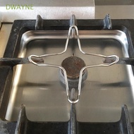 DWAYNE Quadrangle Pot Stand Silvery Gas Cooker Rack Pans Rack Stainless Steel for Gas Hob Camping Supplies Five Angle Heat Diffuser Iron Stove Ring