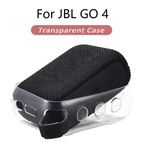 For JBL GO 4 Transparent Cover Case Anti-Drop TPU Protective Case Stand Up Skin Cover Shell For JBL 