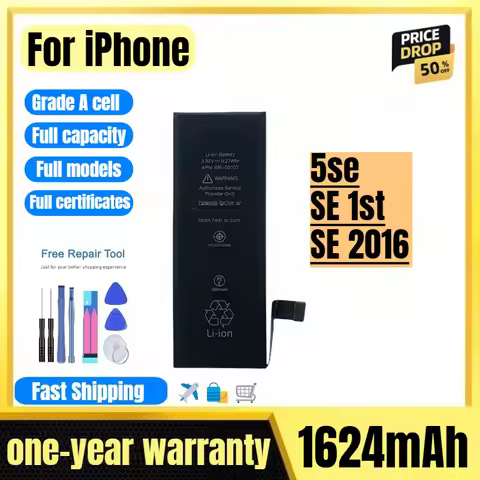 A1662/1723 for IPhone 5se/SE 1st/SE 2016 Phone Battery High Quality High Capacity Replacement Bateri