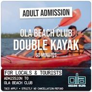 Double Kayak 60-Min [Ola Beach Club] - Adult Ticket // Valid till 31st Mar 2024 // Strictly No Cancellation or Refund