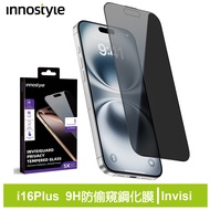 innostyle Invisi Series 9H iPhone 16 Plus/15Plus 26 Anti-Peeping Tempered Glass Protector