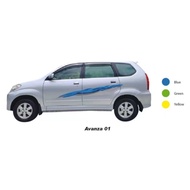 TOYOTA AVANZA Sticker Car Body Side Lining (7 Designs) - [Original Design Side Body Sticker Pelekat 