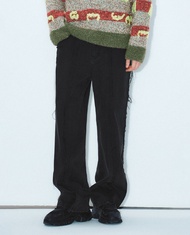 URBAN REVIVO - Quần jeans nam ống đứng phối tua rua UMV840107-B5A