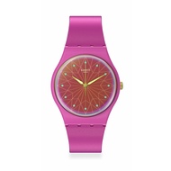 Swatch Fantastic Fuchsia Pink 34mm Silicone Strap Watch