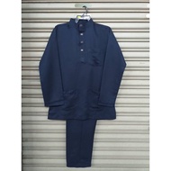 [Ready Stock] Baju Melayu Pasang Dewasa Moden Berbutang Nude Tea Green Eggplant Olive Navy Kuning La