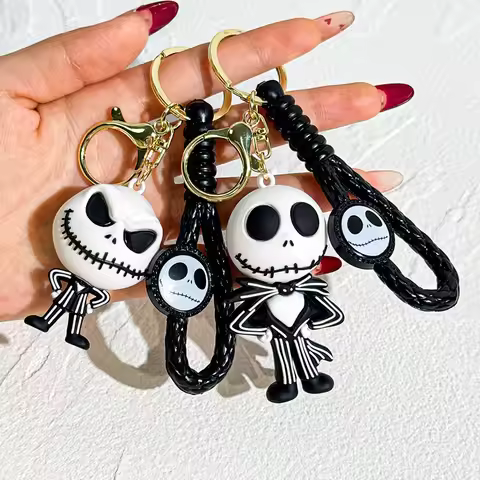 The Nightmare Before Christmas Keychain Sally Jack Skull Halloween Horror Movie Jewelry Backpack Acc