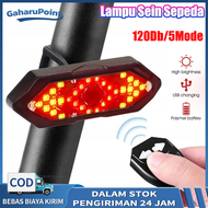 Lampu Sein Sepeda Lampu Belakang Sepeda LED Sangat Terang Tahan Air Dapat Diisi Ulang Lampu Peringat
