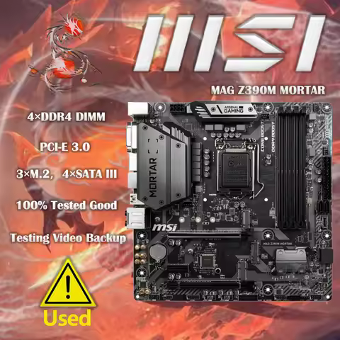MSI MAG Z390M MORTAR LGA 1151 (300 Series) Intel Z370 HDMI SATA 6Gb/s USB 3.1 Micro ATX Intel Mother