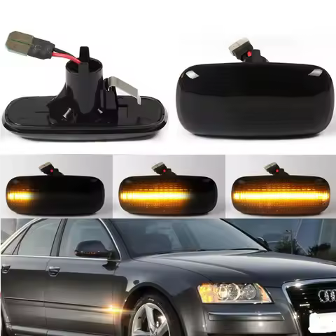 For Audi A2 A3 8L 1995-2000 A4 B5 A6 4B C5 A8 4D 98-06 TT 8N Dynamic Led Side Marker Turn Signal Lig