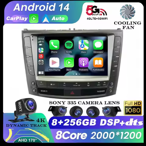 Android 14 Car Radio For Lexus IS250 IS300 IS200 IS220 IS350 2005 - 2012 Multimedia Stereo Video Pla