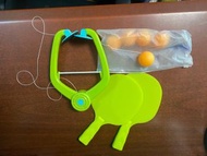 懸掛式乒乓球訓練器 居家桌球親子遊戲(2球拍+4顆球)