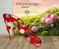 rak pot bunga vintage,rak tanaman hias,rak panjangan,rak high heels