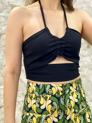 MODAVIE - TAMARA HALTER TOP Tanktop Korea Crop Top Korean Halter Tank Top Bra Knit