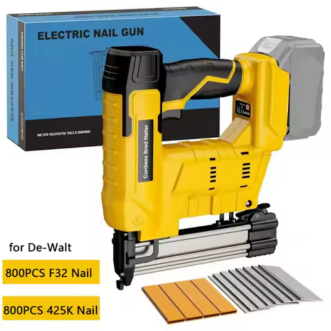 Electric Nailer 2 in 1 Brushless Cordless Nail Gun 2 Mode Stapler Gun F32/425K Furniture Staple Gun 