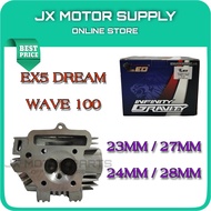 LEO RACING HEAD 23MM/27MM & 24MM/28MMSR1 SET EX5 DREAM/EX5 CLASS 1/WAVE100/SYM/CT100/KRISS100