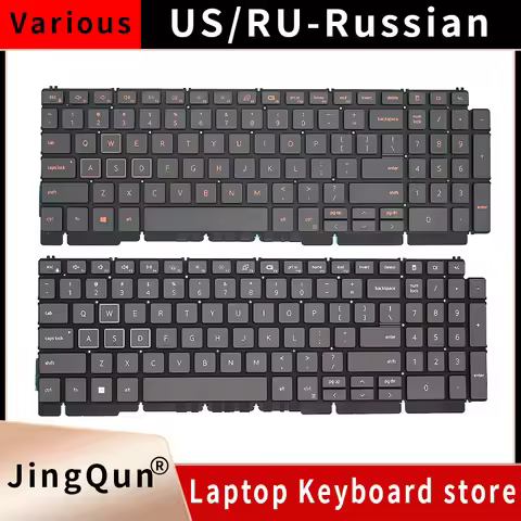 New US Russian Laptop Keyboard For Dell G15 Ryzen Edition G15 5510 5511 5515 5520 5525 5521 5530 Eng