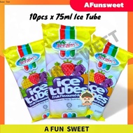 10pcs x 75ml Jeram Ice Tube Fruit Flavored ice pop individual pkt